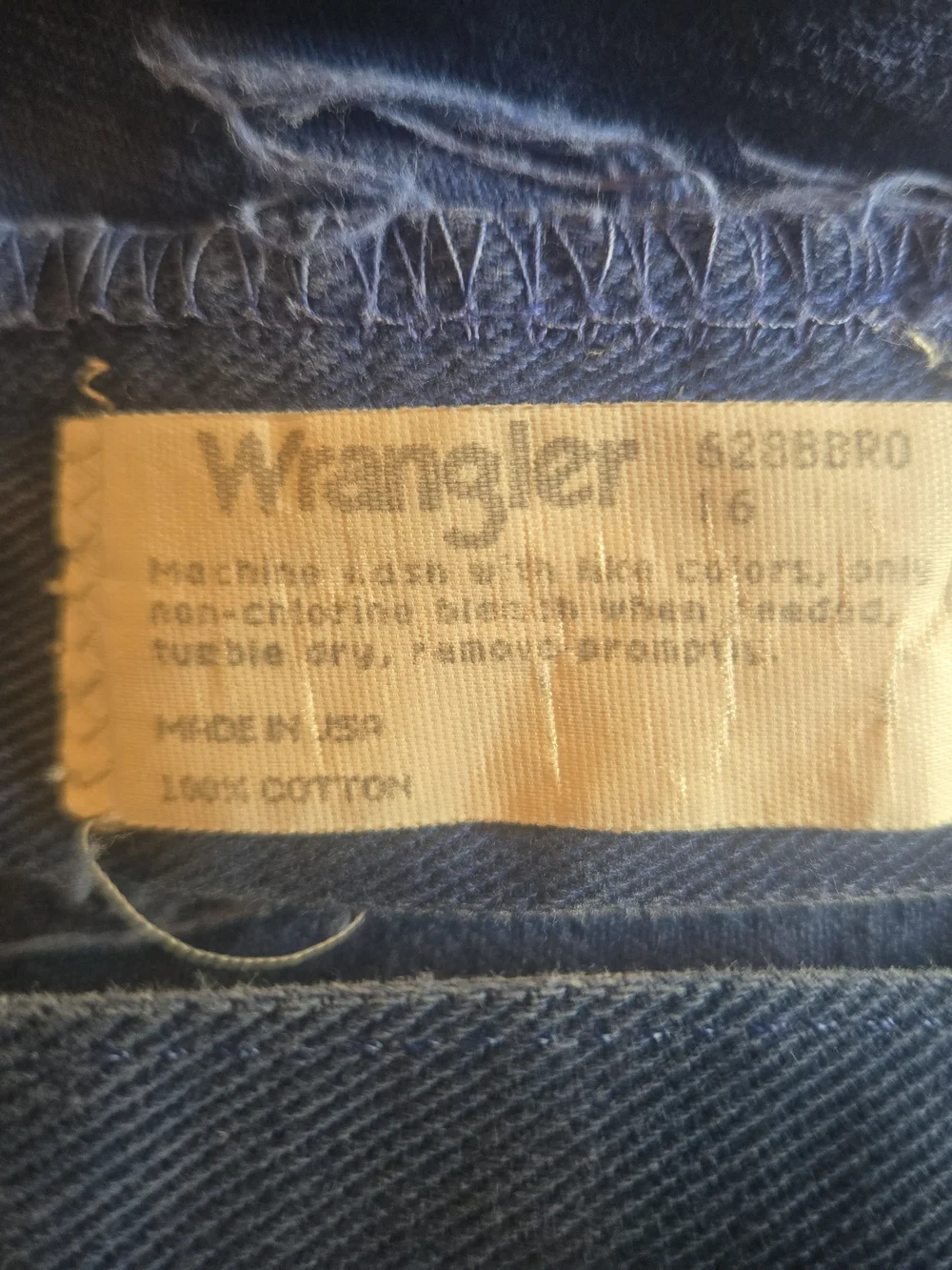 Wrangler Deep Blue Denim Relaxed Fit Shorts Vintage